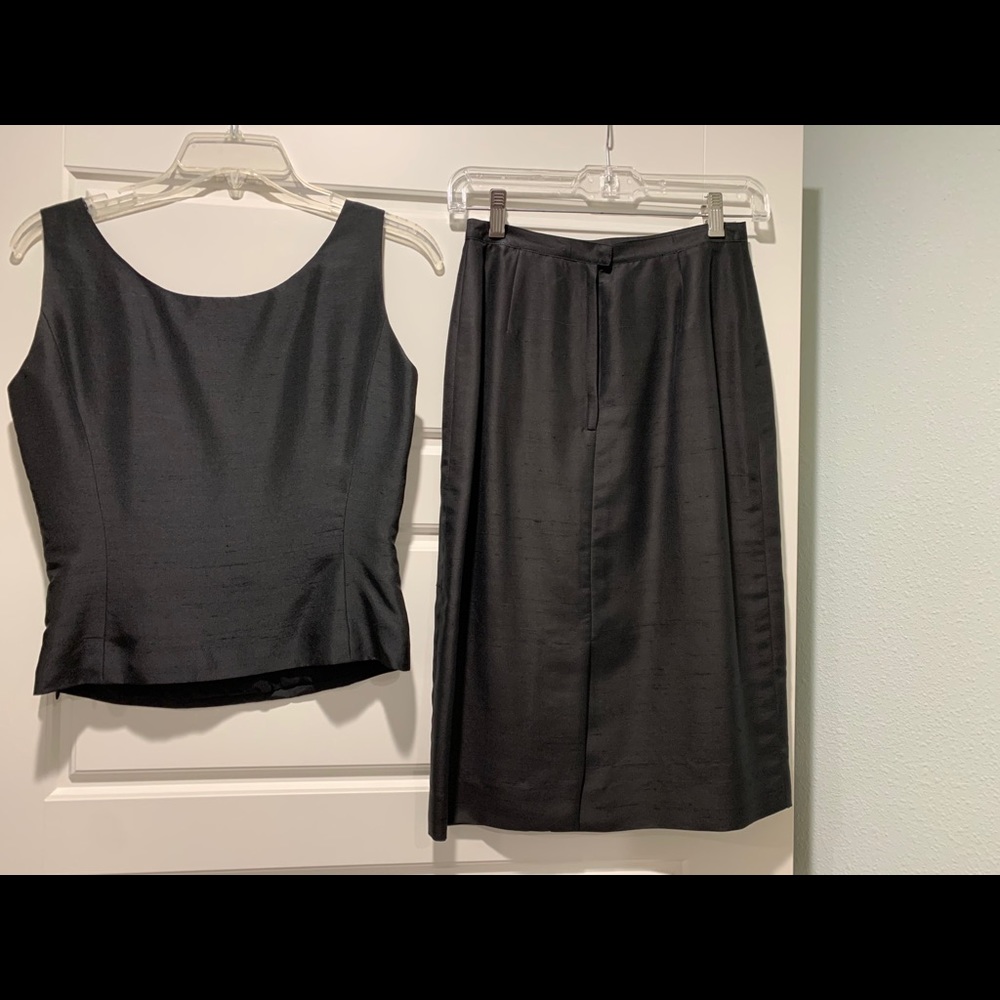 Vintage Albert Nipon Silk Top And Skirt - image 2